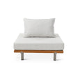 Gartensessel Emilio aus Teakholz mit muschelfarbenen Kissen - ZEN ZONE Furniture