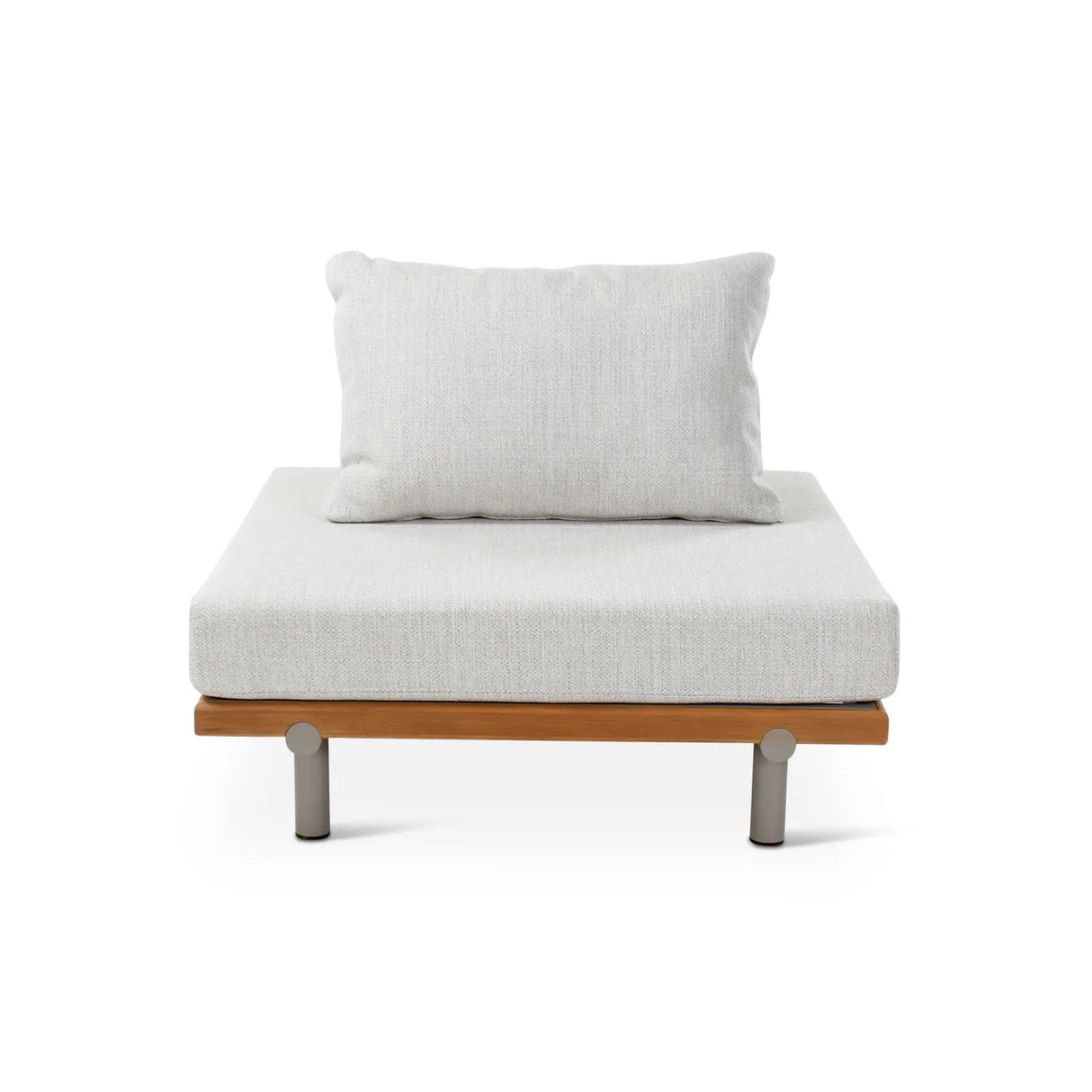 Gartensessel Emilio aus Teakholz mit muschelfarbenen Kissen - ZEN ZONE Furniture