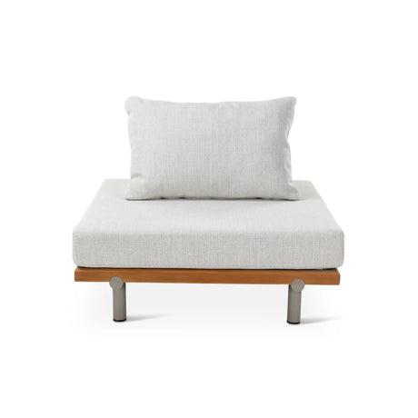Gartensessel Emilio aus Teakholz mit muschelfarbenen Kissen - ZEN ZONE Furniture