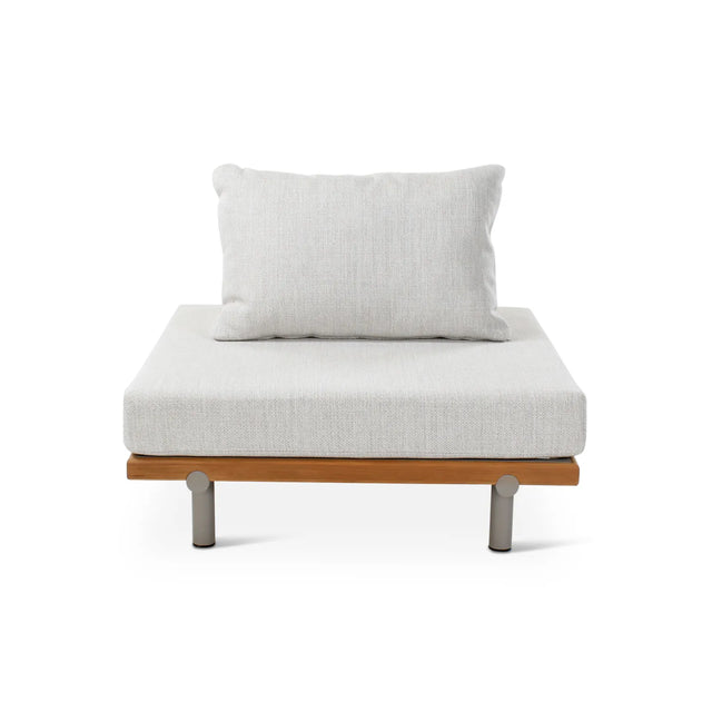 Gartensessel Emilio aus Teakholz mit muschelfarbenen Kissen - ZEN ZONE Furniture