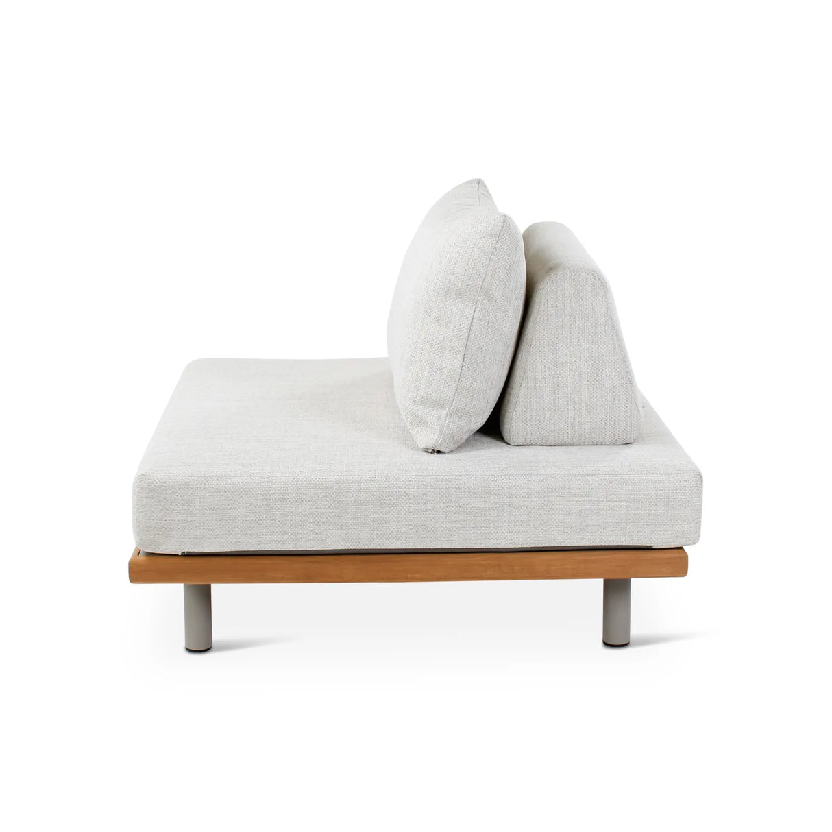 Gartensessel Emilio aus Teakholz mit muschelfarbenen Kissen - ZEN ZONE Furniture