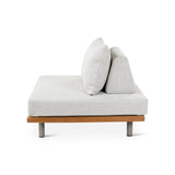 Gartensessel Emilio aus Teakholz mit muschelfarbenen Kissen - ZEN ZONE Furniture