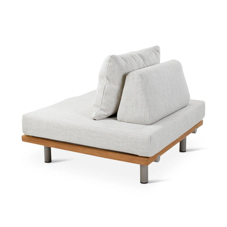 Gartensessel Emilio aus Teakholz mit muschelfarbenen Kissen - ZEN ZONE Furniture