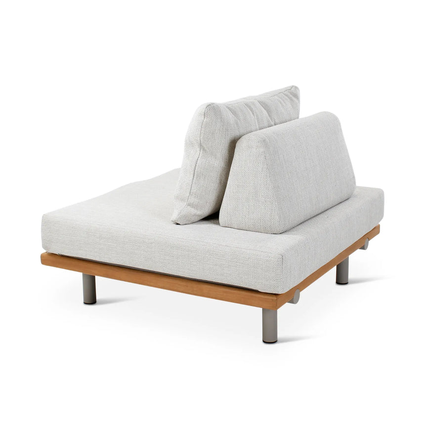 Gartensessel Emilio aus Teakholz mit muschelfarbenen Kissen - ZEN ZONE Furniture