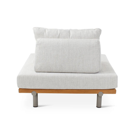 Gartensessel Emilio aus Teakholz mit muschelfarbenen Kissen - ZEN ZONE Furniture