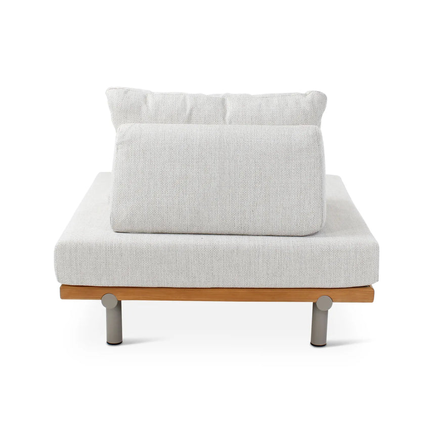 Gartensessel Emilio aus Teakholz mit muschelfarbenen Kissen - ZEN ZONE Furniture