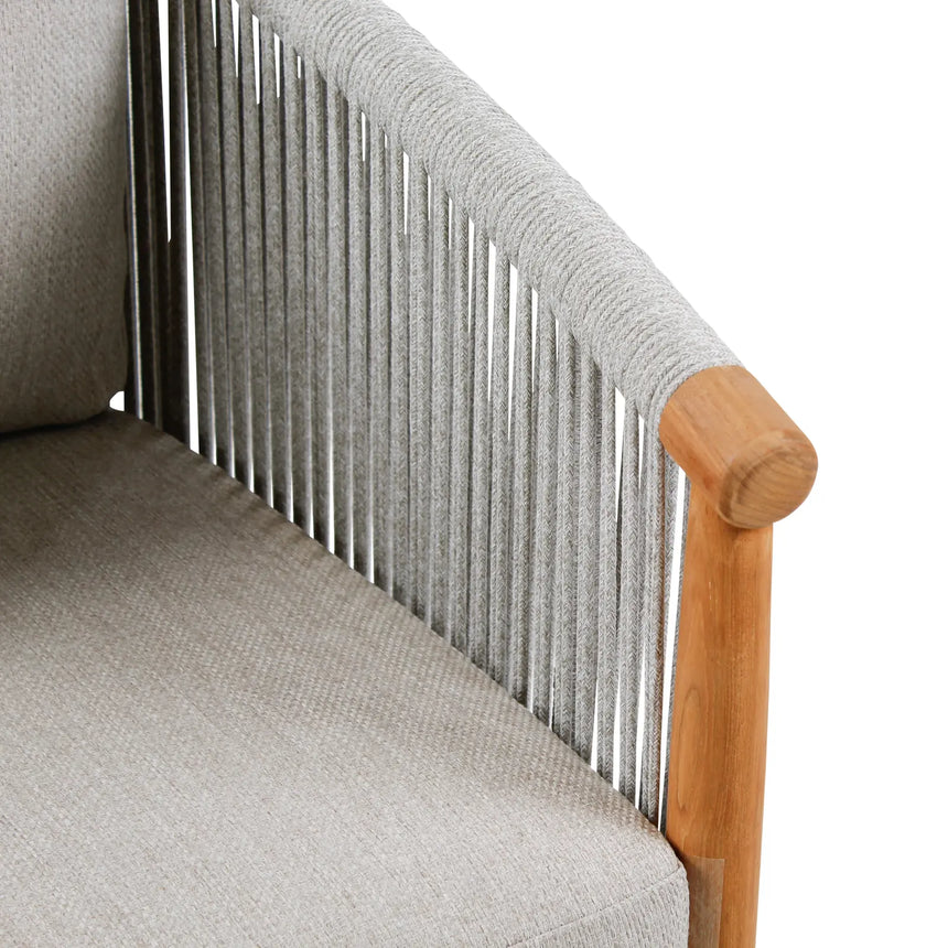 Gartensessel Romeo aus Teakholz mit wolkenfarbenen Kissen - ZEN ZONE Furniture