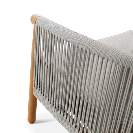 Gartensessel Romeo aus Teakholz mit wolkenfarbenen Kissen - ZEN ZONE Furniture
