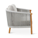 Gartensessel Romeo aus Teakholz mit wolkenfarbenen Kissen - ZEN ZONE Furniture