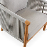 Gartensessel Romeo aus Teakholz mit wolkenfarbenen Kissen - ZEN ZONE Furniture