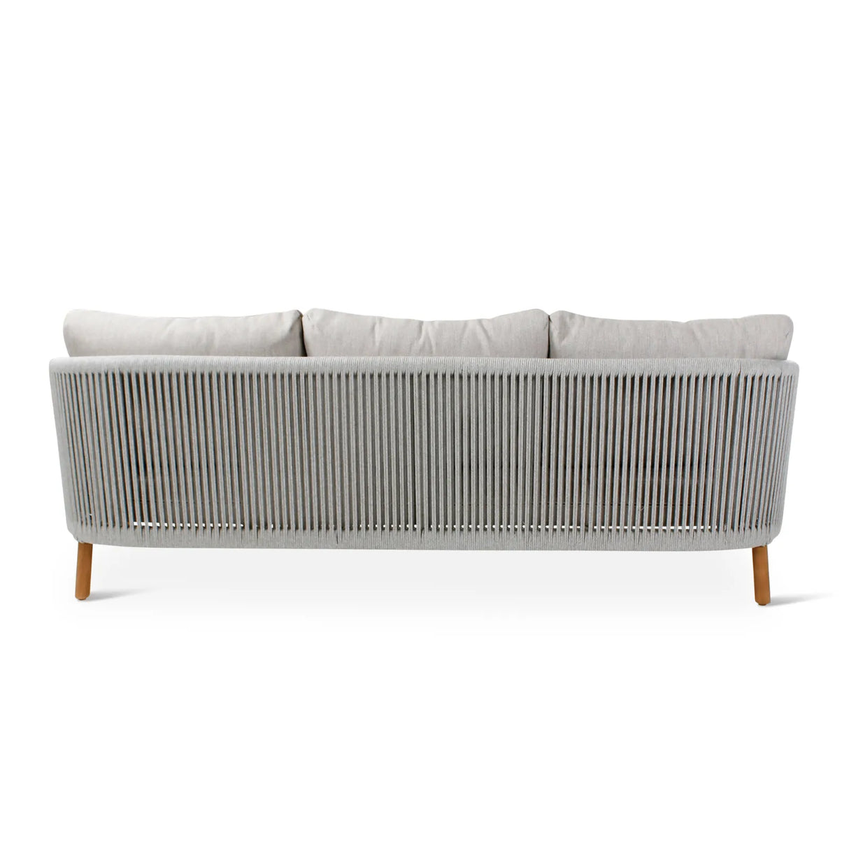 3-Sitzer Gartensofa Romeo aus Teakholz mit wolkenfarbenen Kissen, 209x82x82 cm - ZEN ZONE Furniture