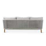 3-Sitzer Gartensofa Romeo aus Teakholz mit wolkenfarbenen Kissen, 209x82x82 cm - ZEN ZONE Furniture