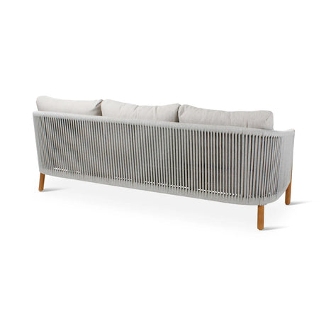 3-Sitzer Gartensofa Romeo aus Teakholz mit wolkenfarbenen Kissen, 209x82x82 cm - ZEN ZONE Furniture