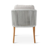 Gartenstuhl Romeo aus Teakholz mit wolkenfarbenen Kissen - ZEN ZONE Furniture