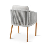 Gartenstuhl Romeo aus Teakholz mit wolkenfarbenen Kissen - ZEN ZONE Furniture