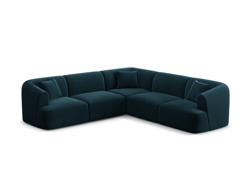 Campi 6-Sitzer Ecksofa, symmetrisch, aus Samt, Cord oder Strukturstoff, 255x255x70 cm - ZEN ZONE Furniture