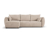 Matera 4-Sitzer Ecksofa, Linke Seite, aus Samt oder Chenille, 253x173x86 cm