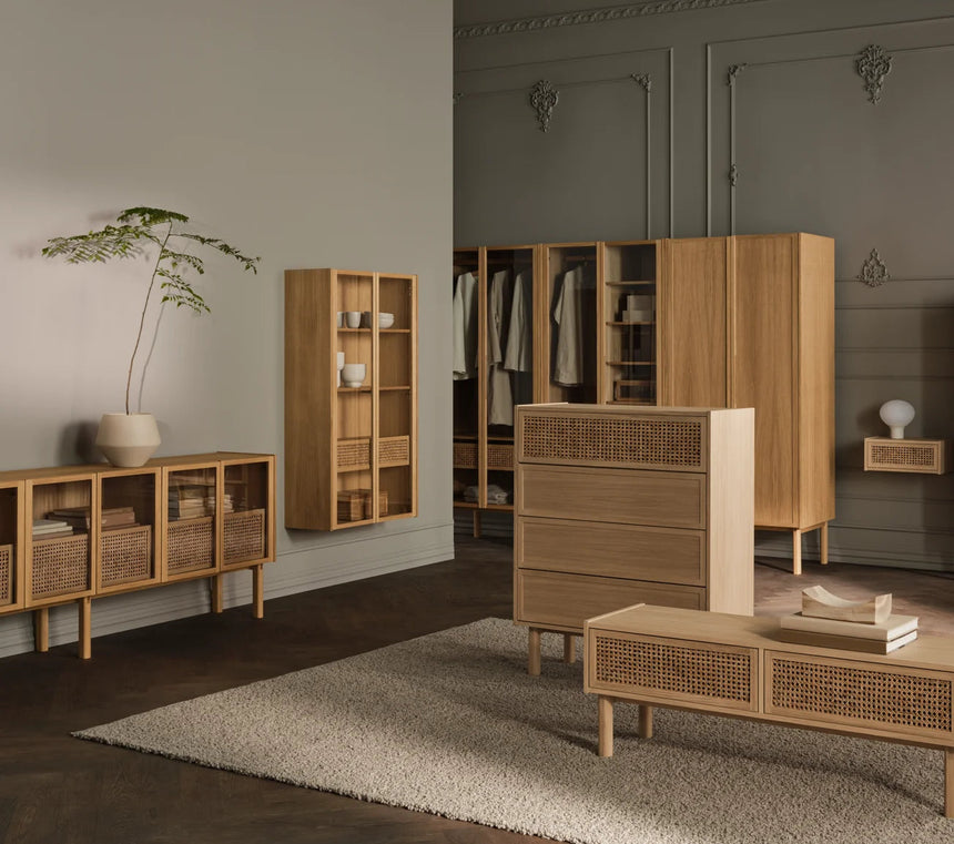 Cana Sideboard, en chêne, huilé, 235x40 cm