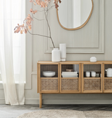 Cana Sideboard, en chêne, huilé, 235x40 cm