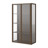 Cana Glasvitrine wandhängend, aus Eiche, geölt, 144 x 81 cm