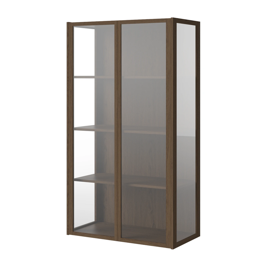 Cana Glasvitrine wandhängend, aus Eiche, geölt, 144 x 81 cm
