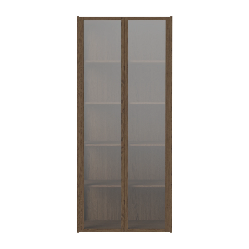 Cana Glasvitrine wandhängend, aus Eiche, geölt,162 x 71 cm
