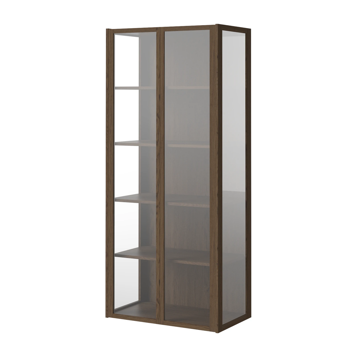Cana Glasvitrine wandhängend, aus Eiche, geölt,162 x 71 cm