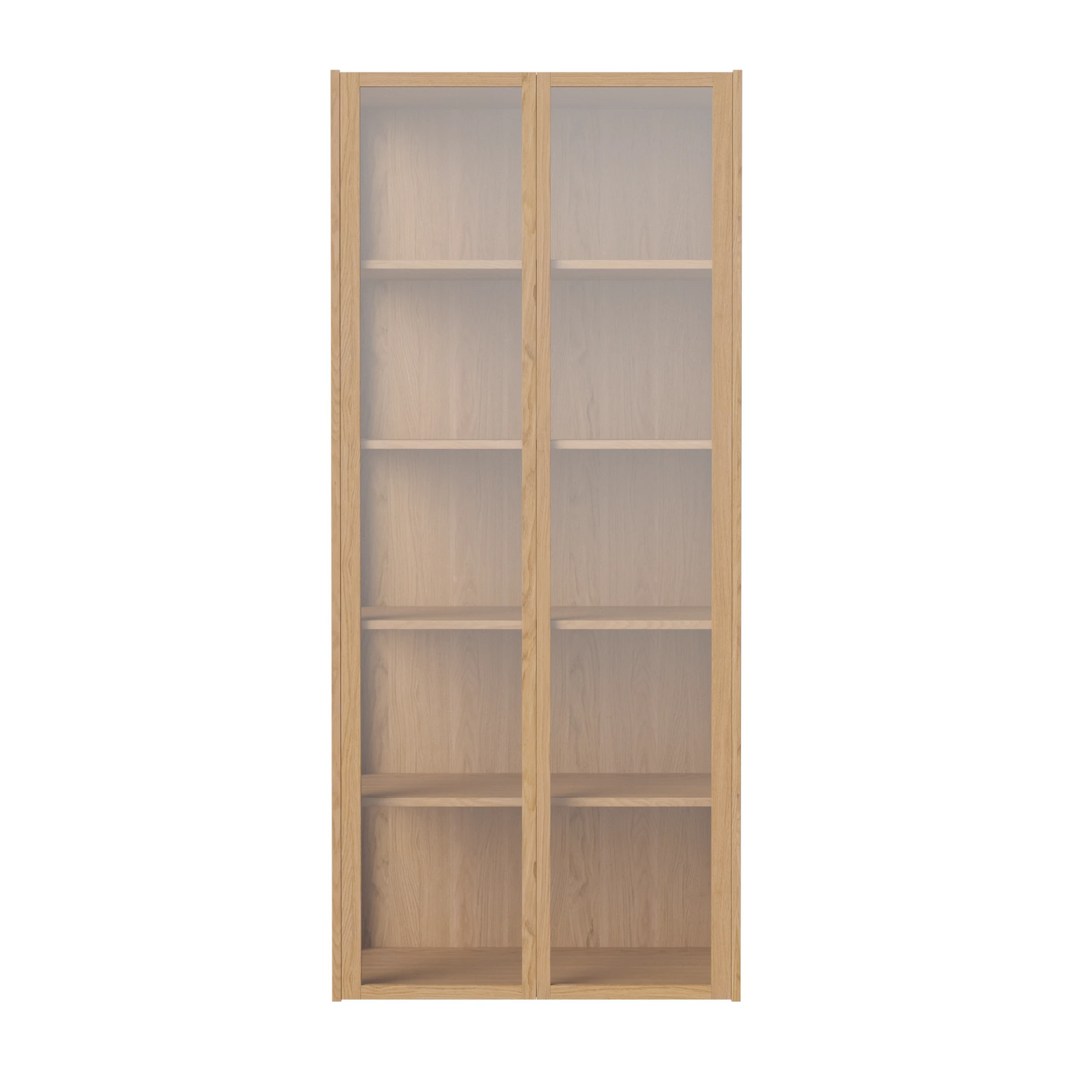 Cana Glasvitrine wandhängend, aus Eiche, geölt,162 x 71 cm