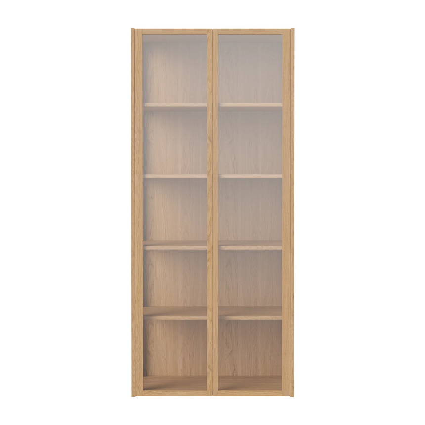 Cana Glasvitrine wandhängend, aus Eiche, geölt,162 x 71 cm