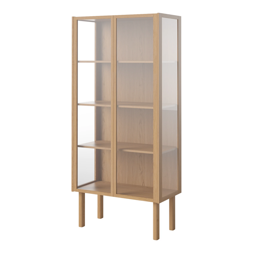 Cana Glasvitrine, aus Eiche, geölt, 173 x 80 cm