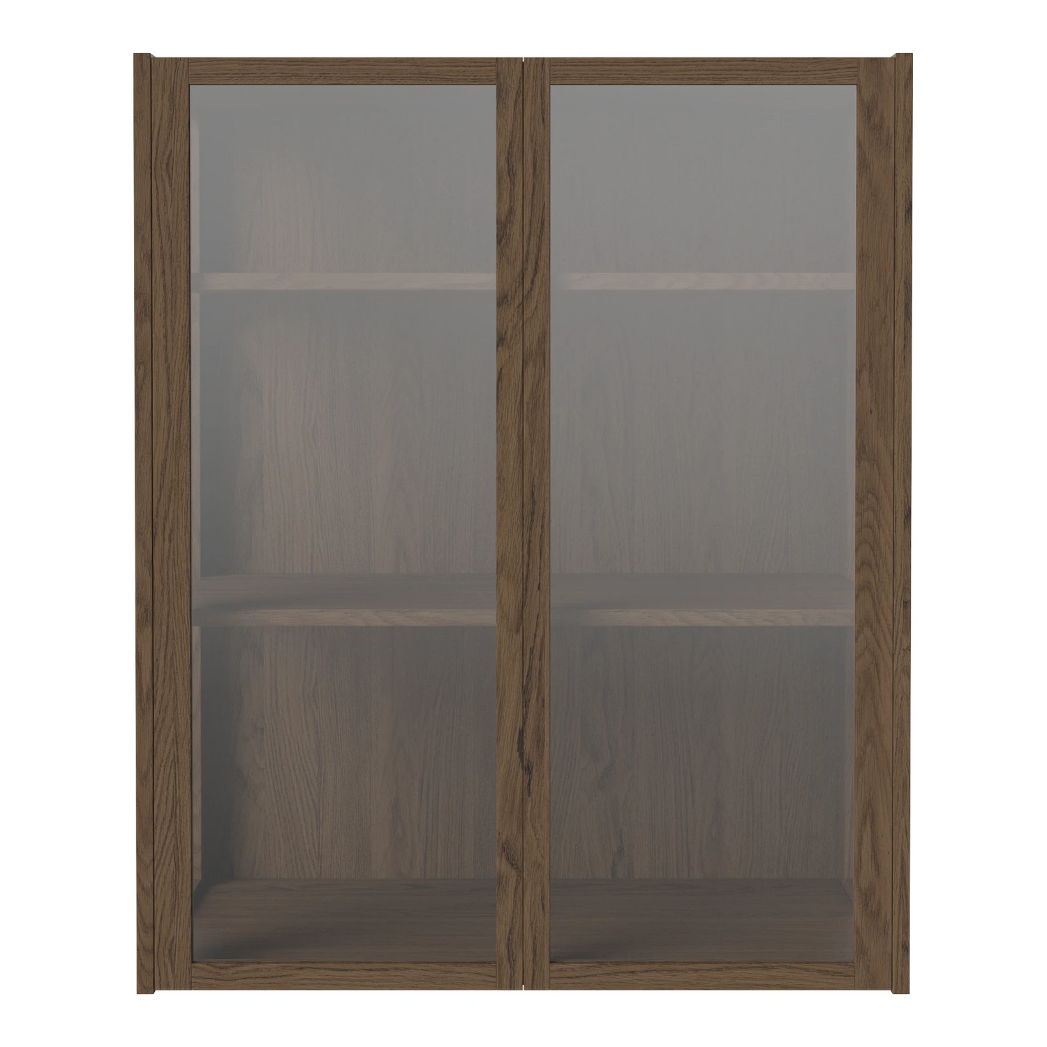 Cana Glas-Highboard mit 2 Türen, wandhängend, aus Eiche, geölt