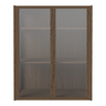 Cana Glas-Highboard mit 2 Türen, wandhängend, aus Eiche, geölt