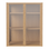 Cana Glas-Highboard mit 2 Türen, wandhängend, aus Eiche, geölt