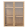Cana Glas-Highboard mit 2 Türen, wandhängend, aus Eiche, geölt