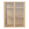 Cana Glas-Highboard mit 2 Türen, wandhängend, aus Eiche, geölt