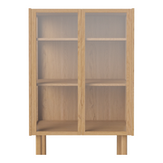 Cana Glas-Highboard mit 2 Türen, aus Eiche, geölt - ZEN ZONE Furniture