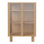 Cana Glas-Highboard mit 2 Türen, aus Eiche, geölt
