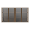 Cana Glas-Highboard mit 4 Türen, wandhängend, aus Eiche, geölt