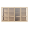 Cana Glas-Highboard mit 4 Türen, wandhängend, aus Eiche, geölt