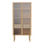 Cana Highboard tall, made of oak, oiled, 82x40 cm