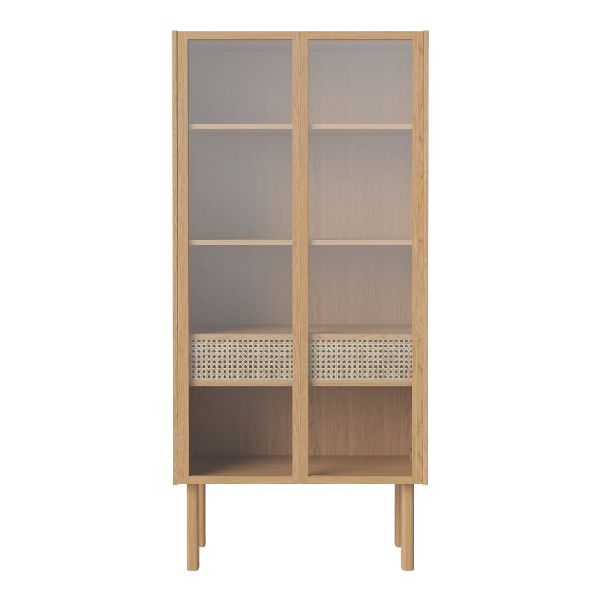 Cana Highboard tall, made of oak, oiled, 82x40 cm