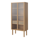 Cana Highboard tall, made of oak, oiled, 82x40 cm
