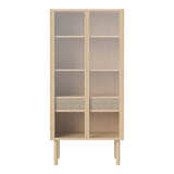 Cana Highboard tall, made of oak, oiled, 82x40 cm