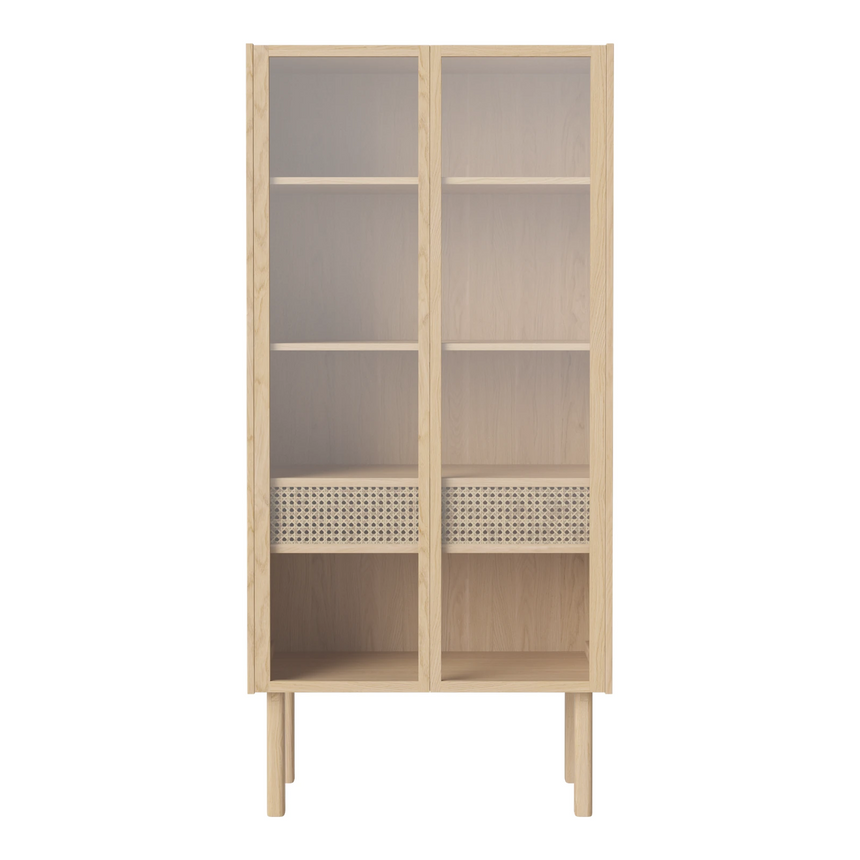 Cana Highboard tall, made of oak, oiled, 82x40 cm