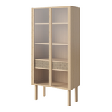 Cana Highboard tall, made of oak, oiled, 82x40 cm