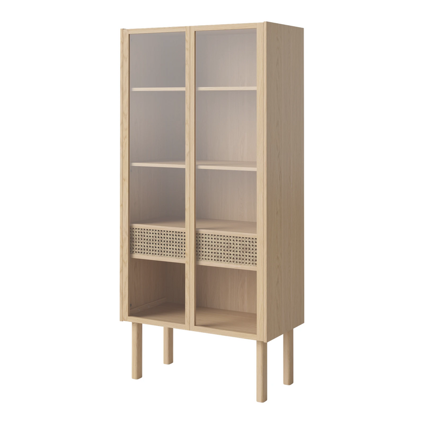 Cana Highboard tall, made of oak, oiled, 82x40 cm