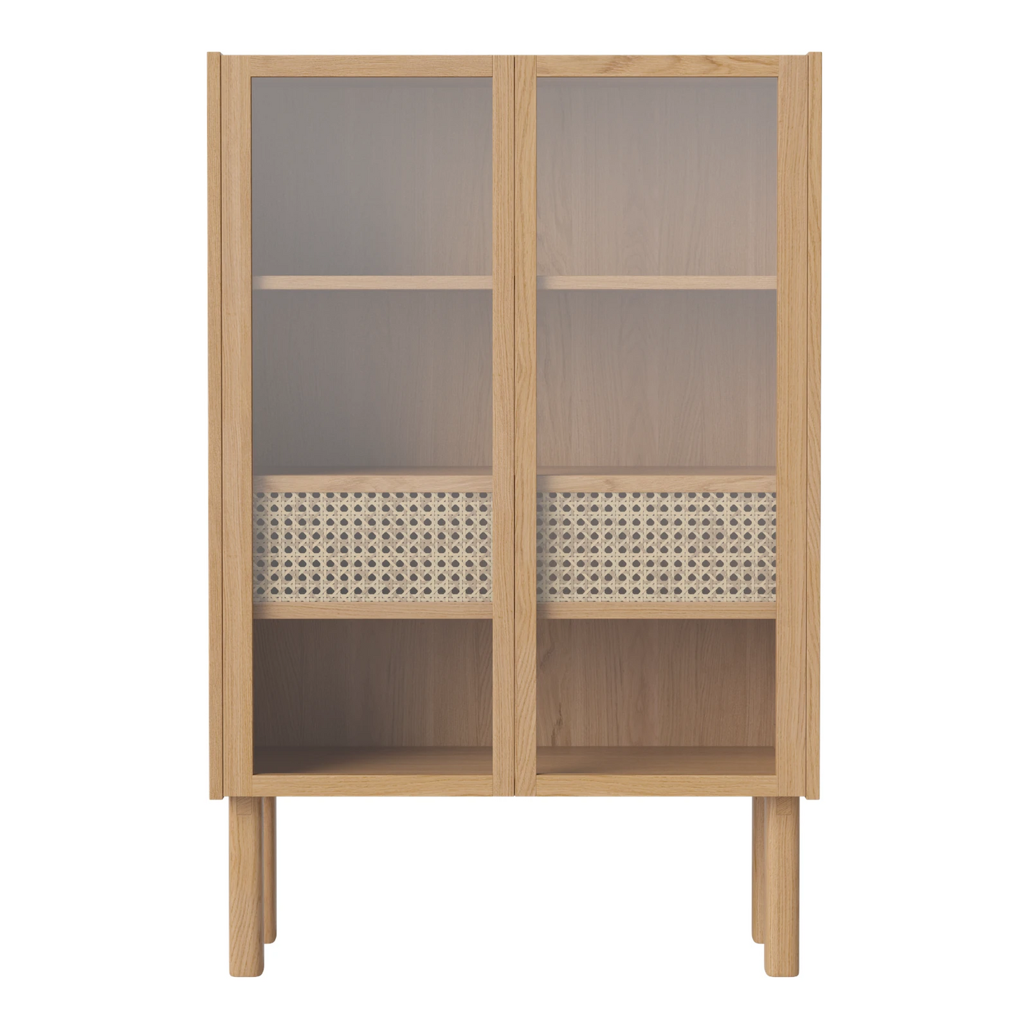 Cana Highboard niedrig, aus Eiche, geölt, 70.6x40 cm