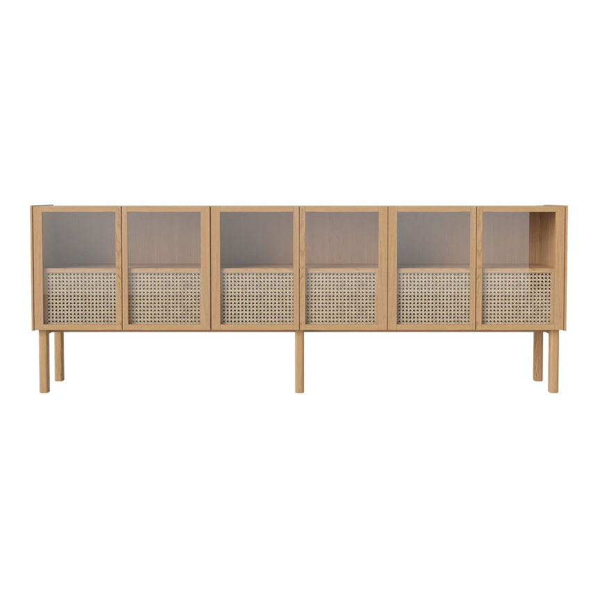 Cana Sideboard, en chêne, huilé, 235x40 cm