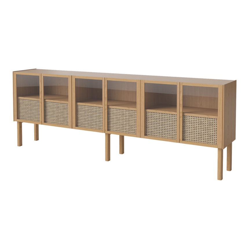 Cana Sideboard, en chêne, huilé, 235x40 cm