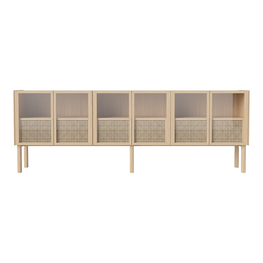 Cana Sideboard, en chêne, huilé, 235x40 cm